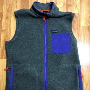 Men’s grey and purple Patagonia vest